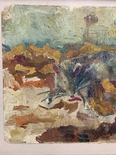 EARLY 20th CENTURY OIL STUDY OF A RODENT