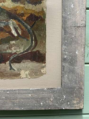 EARLY 20th CENTURY OIL STUDY OF A RODENT