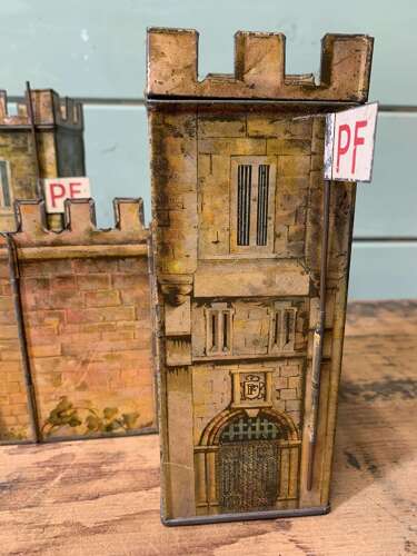 Rare Peak Frean & Co Castle Shape Biscuit Tins