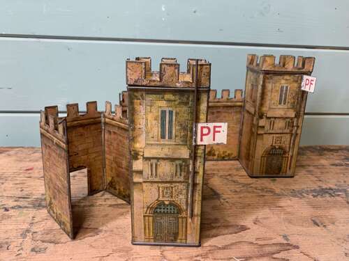 Rare Peak Frean & Co Castle Shape Biscuit Tins