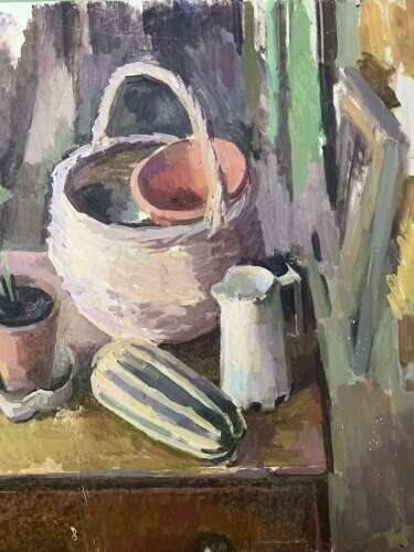 Mid Century Still Life With A Geranium