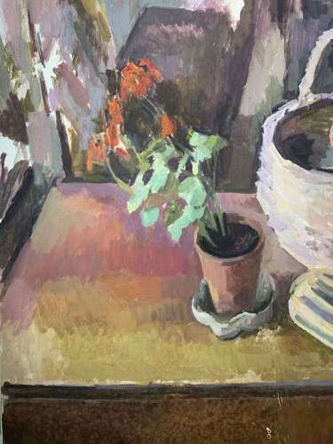 Mid Century Still Life With A Geranium