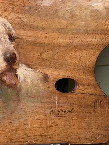 George Fauvel - Portrait Of A Spaniel On Artists Palette
