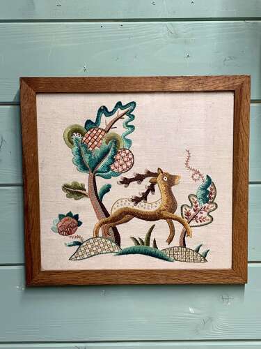 1930’s Crewelwork Tree Of Life