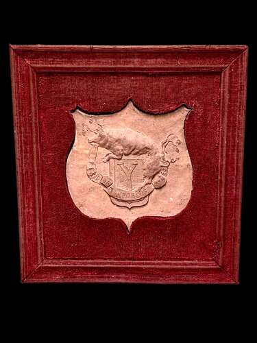 19th C Crest Of A Leaping Pig