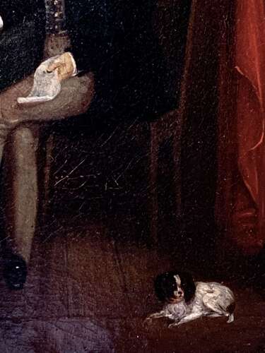 Gentleman At His Desk - Early Oil Painting