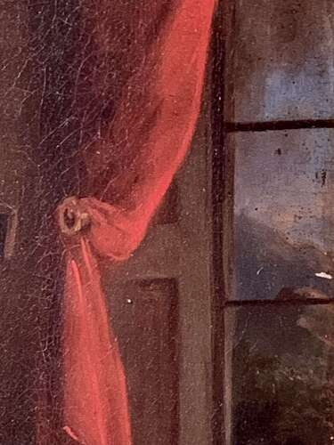 Gentleman At His Desk - Early Oil Painting