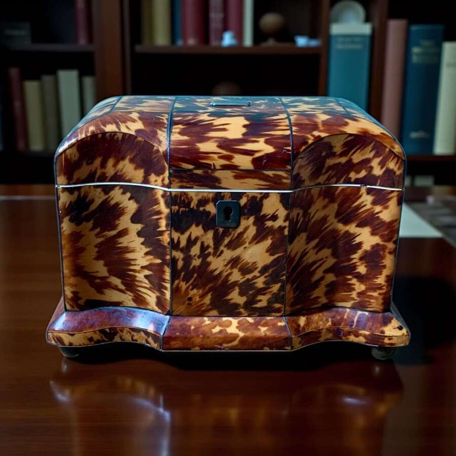 Georgian Tortoiseshell Tea Caddy