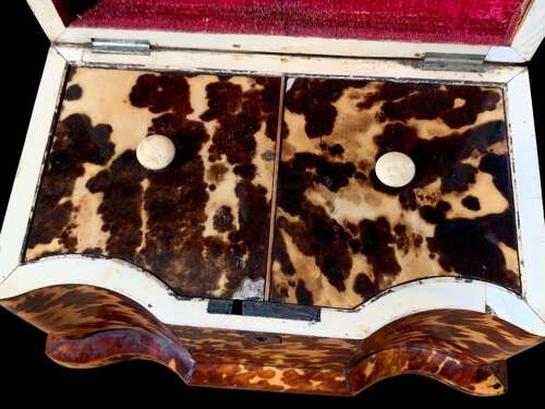 Georgian Tortoiseshell Tea Caddy