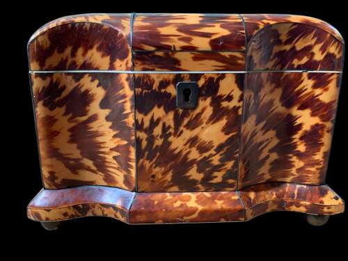 Georgian Tortoiseshell Tea Caddy