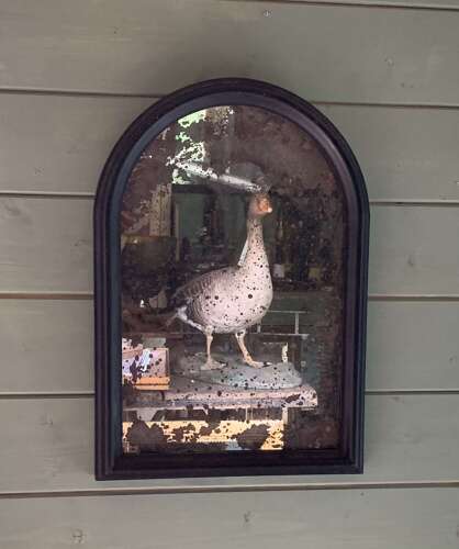 19th Century Foxed Antique Wall Mirror