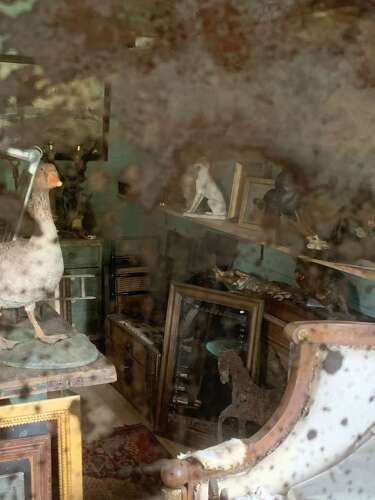 19th Century Foxed Antique Wall Mirror