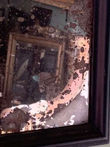 19th Century Foxed Antique Wall Mirror