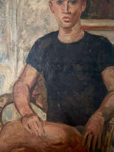 Portrait Of A Young Man - Oil On Canvas