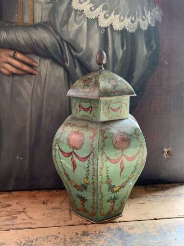 French Toleware Vase & Cover