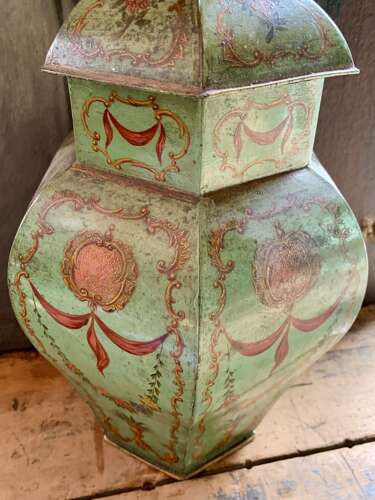 French Toleware Vase & Cover