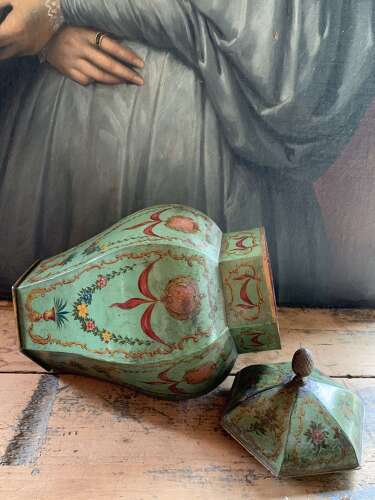 French Toleware Vase & Cover