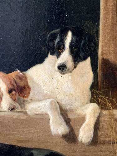 Pair Of Large Oil Paintings Of Gun Dogs By John Gifford