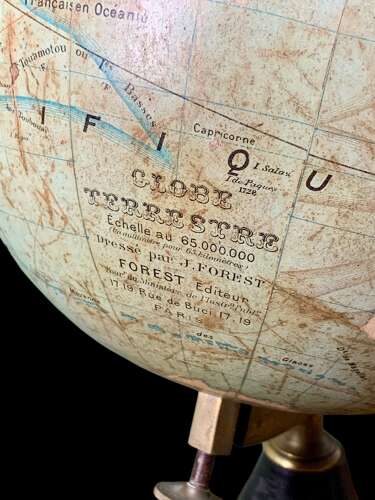 FRENCH TERRESTRIAL GLOBE BY J.FOREST