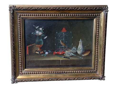 PAUL LELONG - EARLY 19th CENTURY GOUACHE STILL LIFE