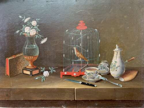 PAUL LELONG - EARLY 19th CENTURY GOUACHE STILL LIFE