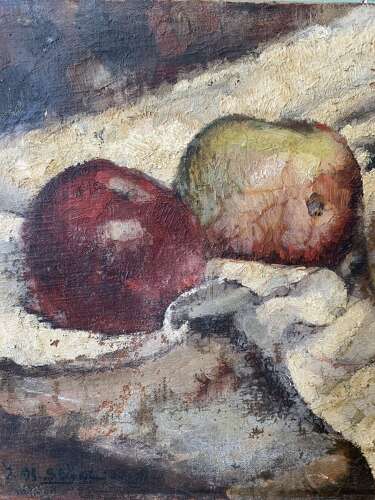 EARLY 20th CENTURY FRENCH STILL LIFE WITH APPLES