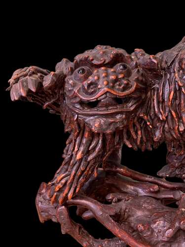 EXCEPTIONAL PAIR OF ANTIQUE CHINESE DOGS OF FO