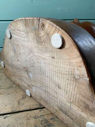 RARE CARVED ELM FRENCH MILLINER’S HEAD & SHOULDERS