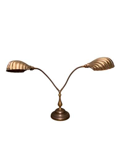 UNUSUAL MID CENTURY DOUBLE DESK OR SIDE LAMP