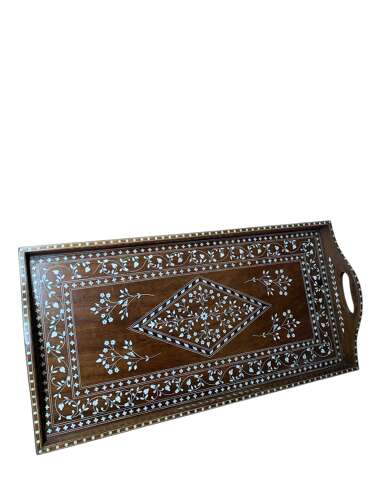 EARLY 20th CENTURY HOSHIAPUR SERVING TRAY