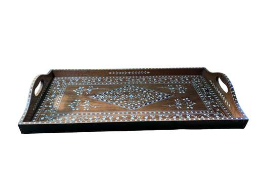 EARLY 20th CENTURY HOSHIAPUR SERVING TRAY