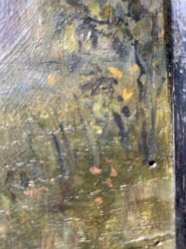 ENGLISH SCHOOL - NAIVE OIL PORTRAIT OF A DOG