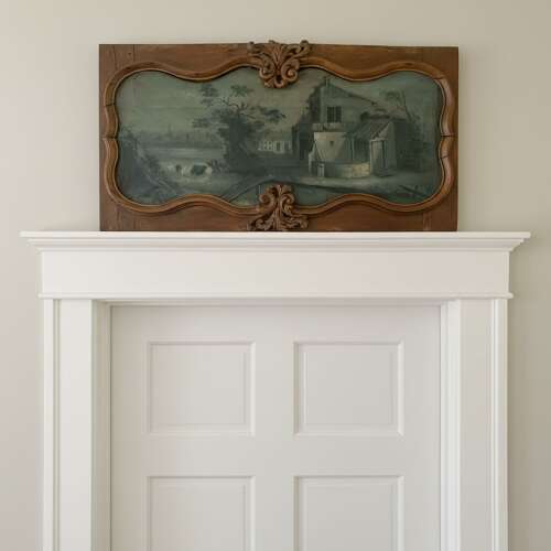 AN 18th CENTURY FRENCH OVERDOOR  PANEL