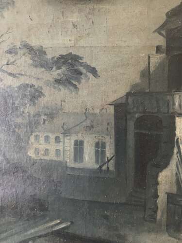 AN 18th CENTURY FRENCH OVERDOOR PANEL