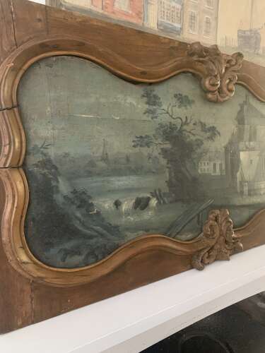 AN 18th CENTURY FRENCH OVERDOOR PANEL