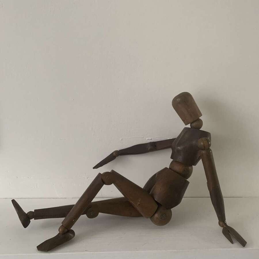 A RARE 19th CENTURY FEMALE ARTIST LAY FIGURE