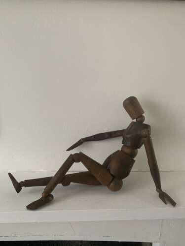 A RARE 19th CENTURY FEMALE ARTIST LAY FIGURE