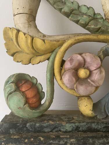 18th CENTURY ITALIAN CARVED ALTAR CANDELABRUM