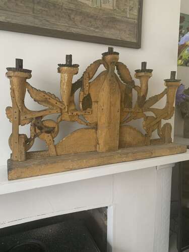 18th CENTURY ITALIAN CARVED ALTAR CANDELABRUM