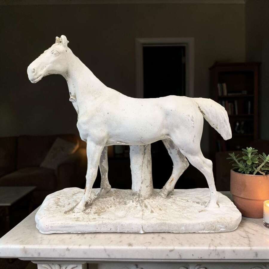 EARLY 20th C STUDIO PLASTER MODEL OF A HORSE