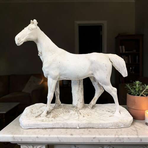 EARLY 20th C STUDIO PLASTER MODEL OF A HORSE