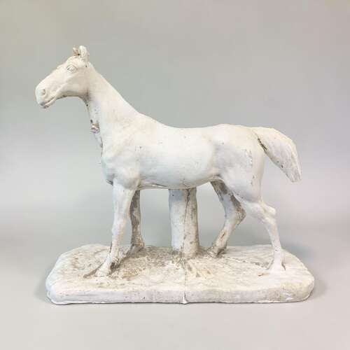 EARLY 20th C STUDIO PLASTER MODEL OF A HORSE
