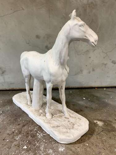 EARLY 20th C STUDIO PLASTER MODEL OF A HORSE