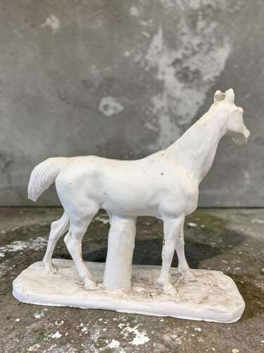 EARLY 20th C STUDIO PLASTER MODEL OF A HORSE