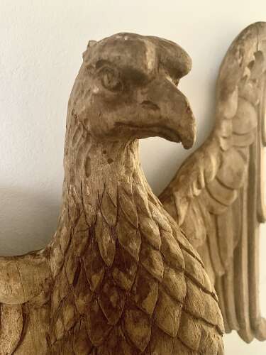 STUNNING ANTIQUE CARVING OF AN EAGLE