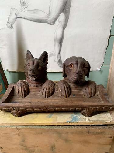 FRENCH BLACK FOREST STYLE INKSTAND