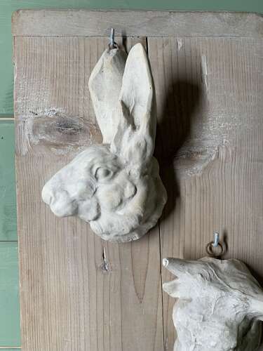 LATE 19th C SET OF 6 BUTCHER’S PLASTER CASTS