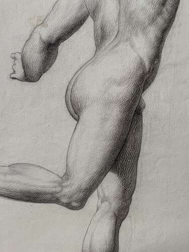 ACADEMIC DRAWING OF HERMES OR MERCURY c1824
