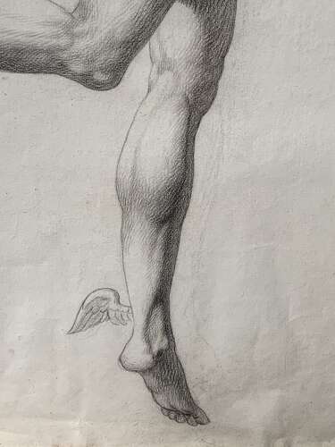 ACADEMIC DRAWING OF HERMES OR MERCURY c1824