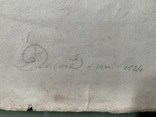 ACADEMIC DRAWING OF HERMES OR MERCURY c1824